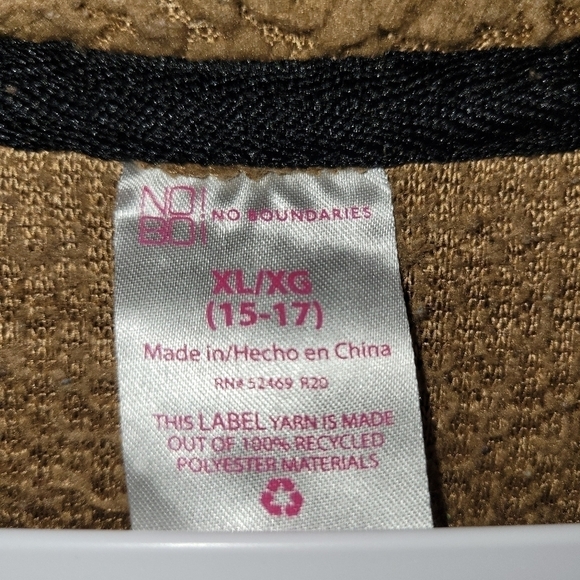 No Boundaries XL juniors Brown Pullover With Pockets - Picture 5 of 9